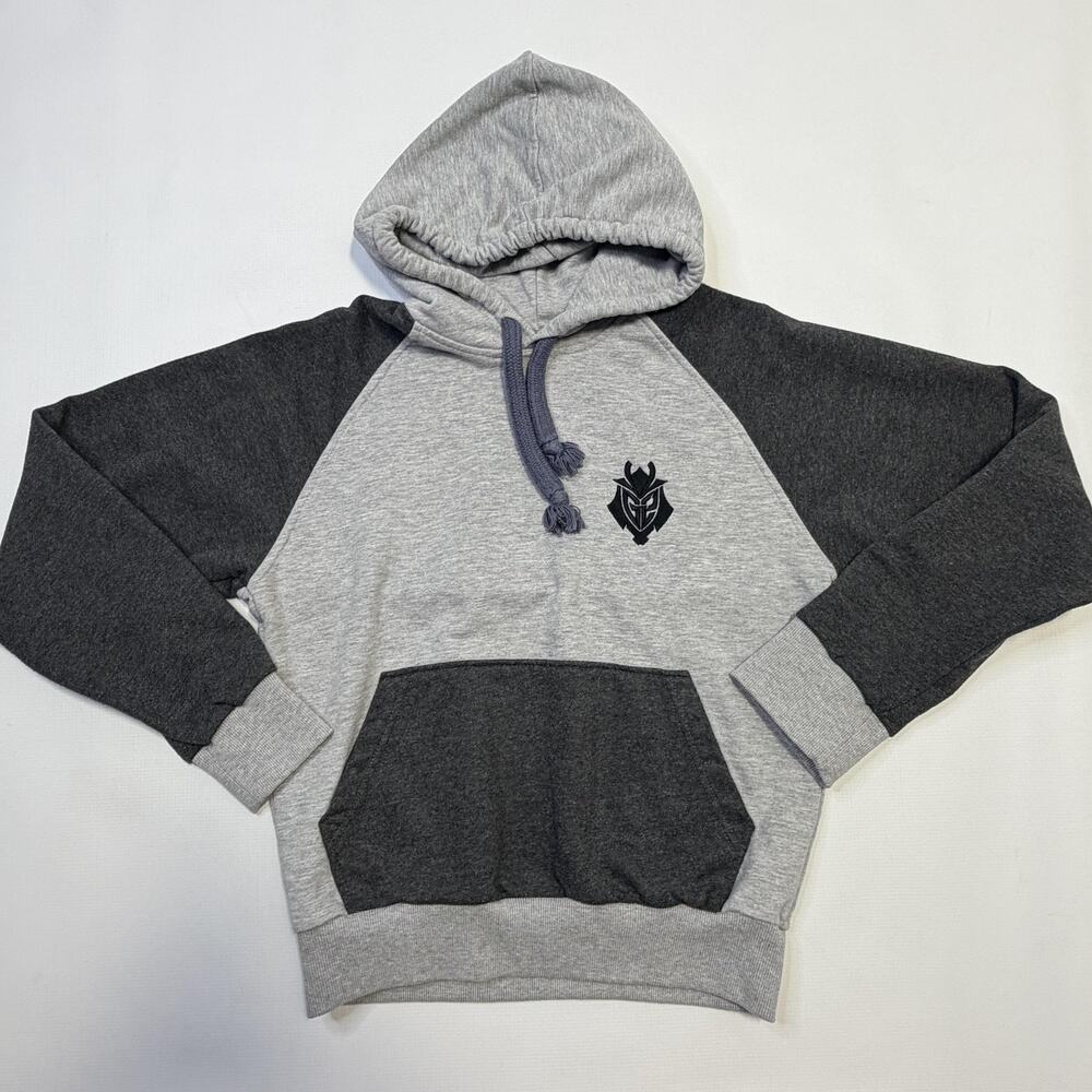 G2 Esports Official Fanwear Hoodie Mens Small Gray Black 100% Cotton Sweatshirt
